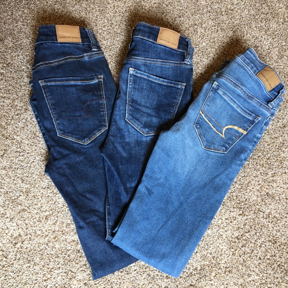 American Eagle Bundle Of 3 High Rise Skinny Jeans
